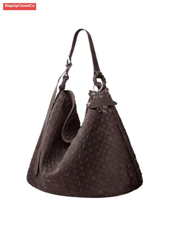 Handbags - Vegan Frosted Slouchy Hobo Bag, Top Handle Shoulder Satchel, Crossbody Tote for